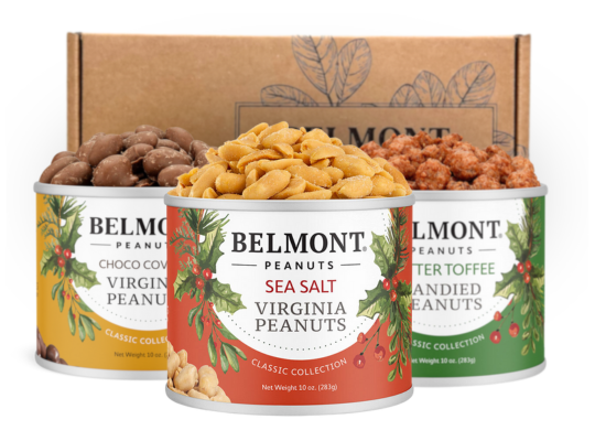 Holiday 3-Pack Peanuts | Belmont Virginia Peanuts – Belmont Peanuts