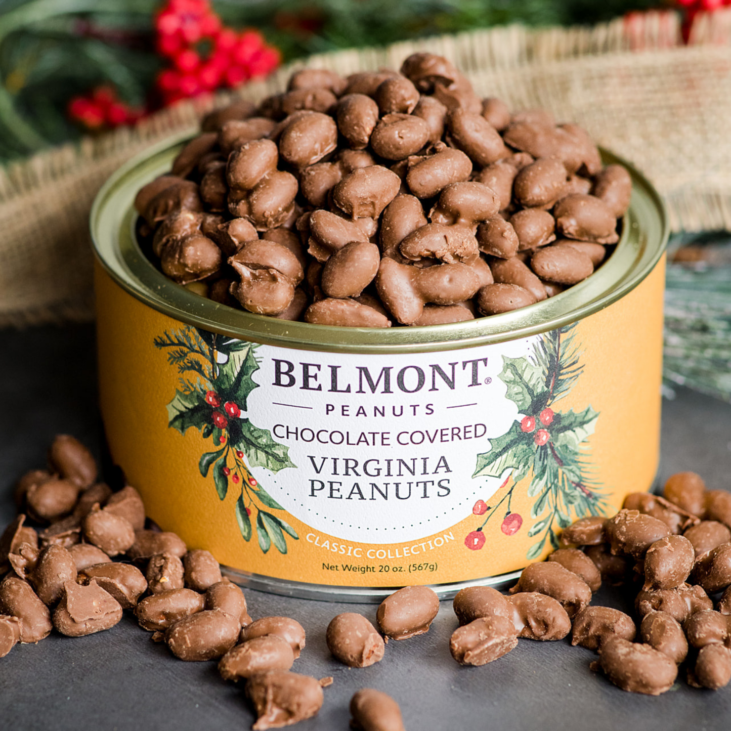 Holiday Chocolate Covered Peanuts