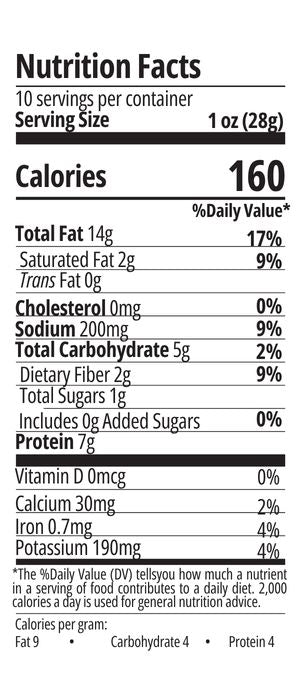 Nutrition facts image