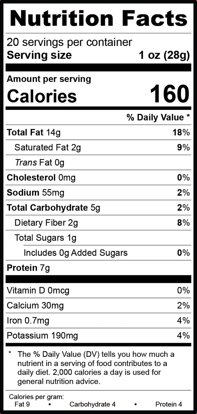 Nutrition facts image