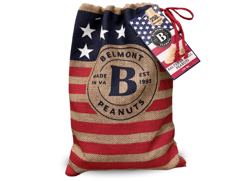 America's 250th Anniversary Salted In-Shell Peanuts w/ Burlap Bag