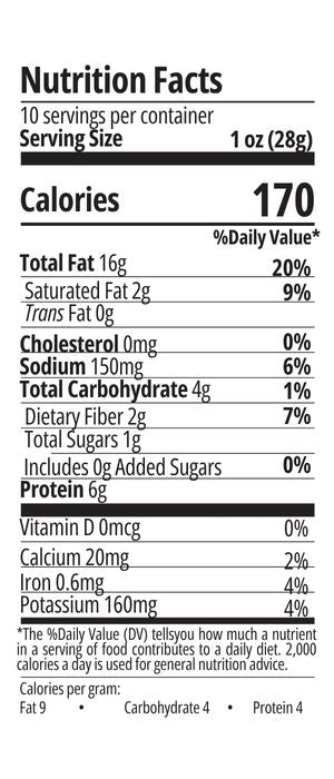 Nutrition facts image