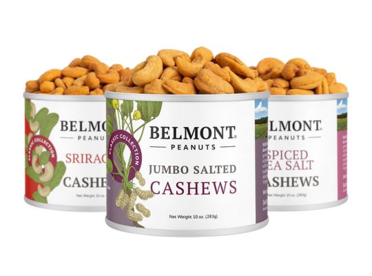 Virginia Peanuts Cashew Sampler Pack (10oz) Belmont Peanuts Photo 1
