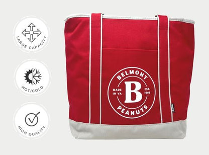 Belmont Peanuts: insulated-tote-bag-red Virginia Peanuts