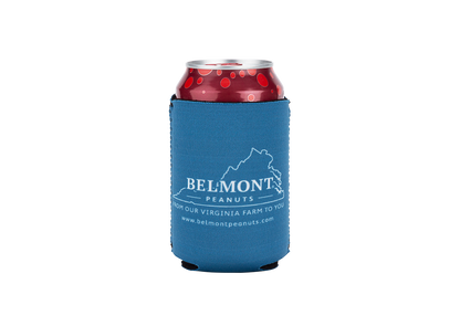 Belmont Peanuts: belmont-neoprene-koozie-blue-red Virginia Peanuts